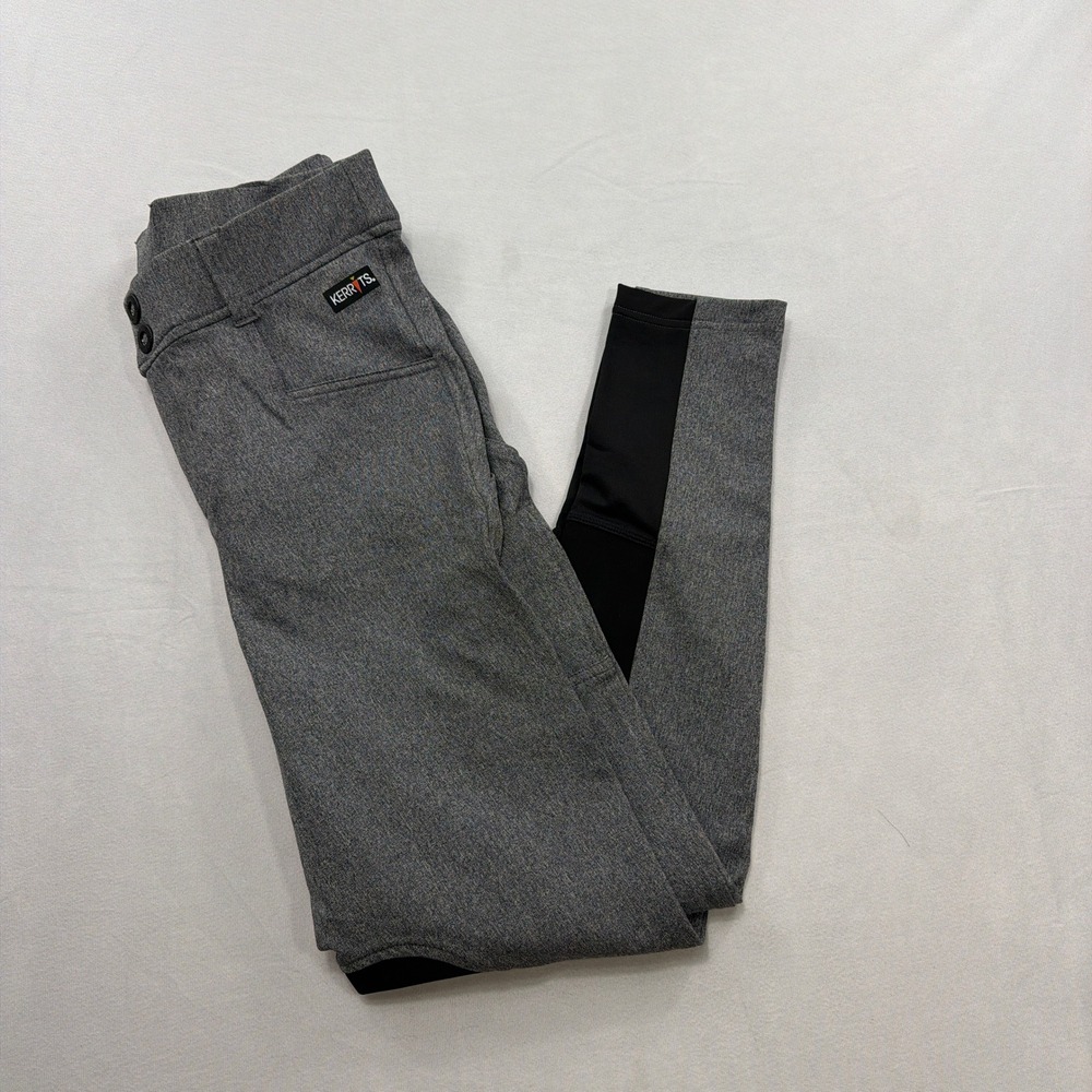Kerrits Riding Breeches Knee Patch Heathered Gray Women Size Medium